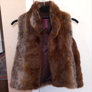 Faux Fur Brown Vest